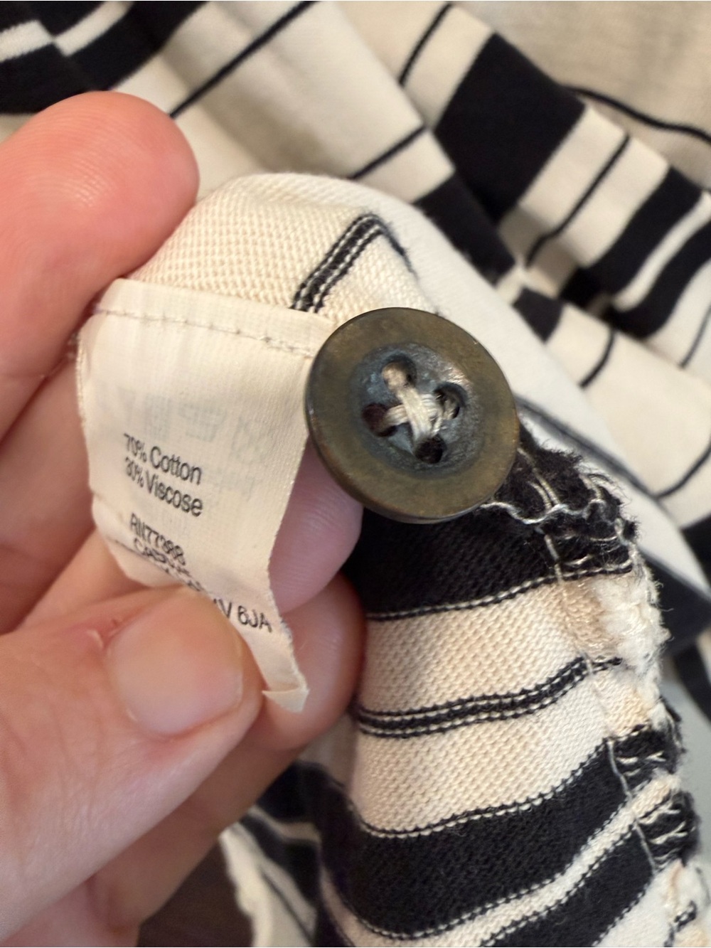 J. Crew Black and Cream Striped Sleeveless Mini Dress - Picture 8 of 9